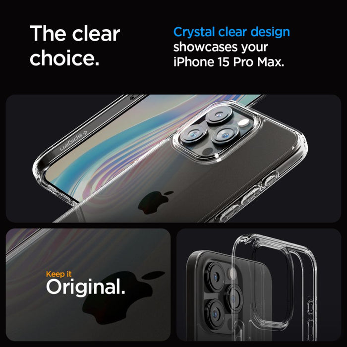Spigen Ultra Hybrid Case for iPhone 15 Pro Max - Clear - Cell phone cases and covers<<<HurtelXML