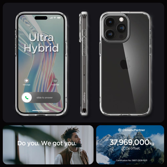 Spigen Ultra Hybrid Case for iPhone 15 Pro Max - Clear - Cell phone cases and covers<<<HurtelXML