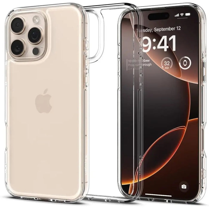 Spigen Ultra Hybrid Case for iPhone 16 Pro Max - Clear - Cell phone cases and covers<<<HurtelXML