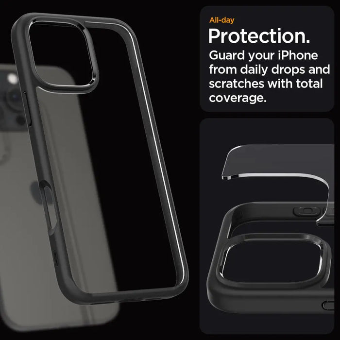 Spigen Ultra Hybrid Case for iPhone 16 Pro Max - Matte Black - Cell phone cases and covers<<<HurtelXML
