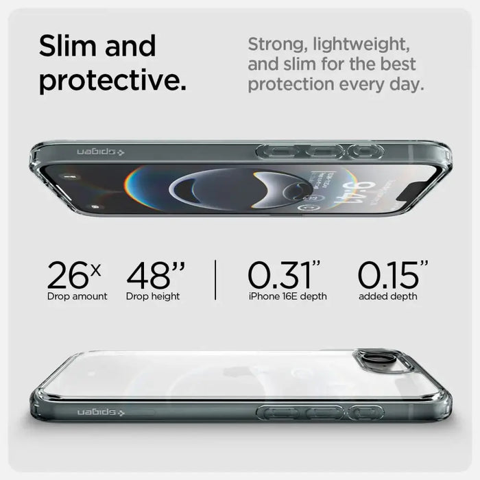 Spigen Ultra Hybrid Case for iPhone 16e - Gray - Cell phone cases and covers<<<HurtelXML