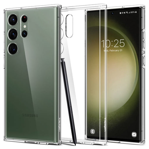 Spigen Ultra Hybrid Case for Samsung Galaxy S23 Ultra - Transparent - Cell phone cases and covers<<<HurtelXML