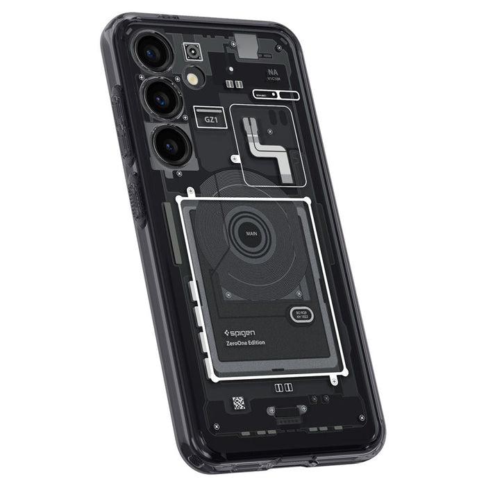 Spigen Ultra Hybrid Case for Samsung Galaxy S24 - Dark Gray (Zero One Pattern) - Cell phone cases and covers<<<HurtelXML