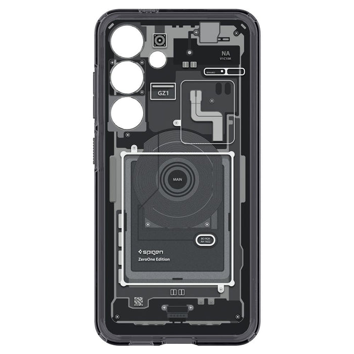 Spigen Ultra Hybrid Case for Samsung Galaxy S24 - Dark Gray (Zero One Pattern) - Cell phone cases and covers<<<HurtelXML