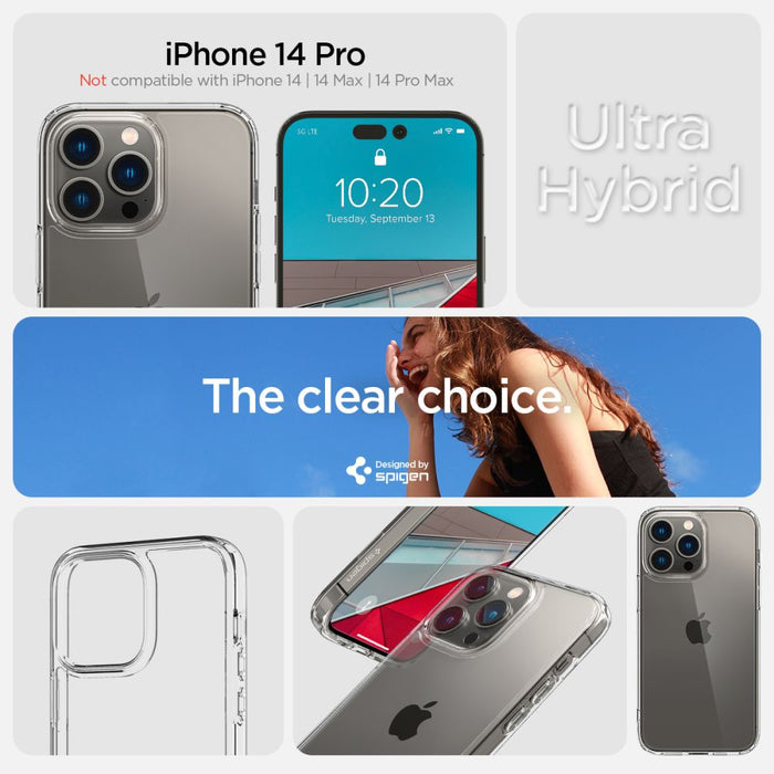 Spigen Ultra Hybrid iPhone 14 Pro Case - Clear - Cell phone cases and covers<<<HurtelXML
