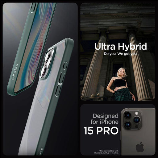 Spigen Ultra Hybrid iPhone 15 Pro Case - Dark Green - Cell phone cases and covers<<<HurtelXML