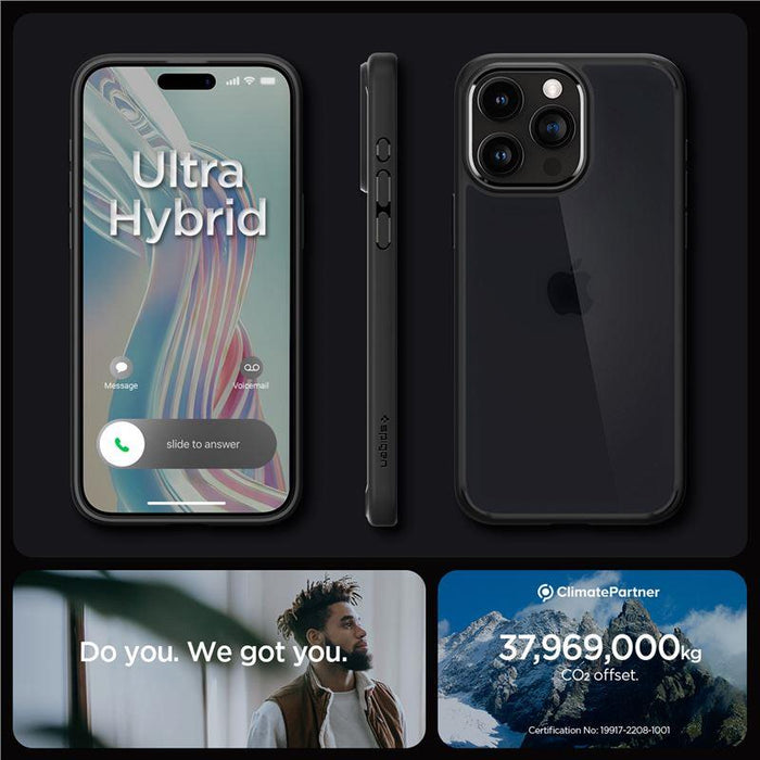Spigen Ultra Hybrid iPhone 15 Pro Max Case - Clear Black - Cell phone cases and covers<<<HurtelXML