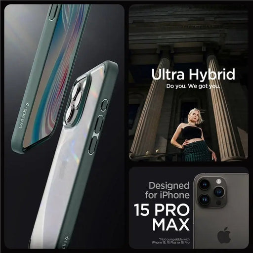 Spigen Ultra Hybrid iPhone 15 Pro Max Case - Dark Green - Cell phone cases and covers<<<HurtelXML