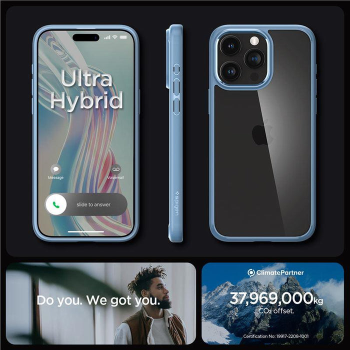 Spigen Ultra Hybrid iPhone 15 Pro Max Case - Light Blue - Cell phone cases and covers<<<HurtelXML