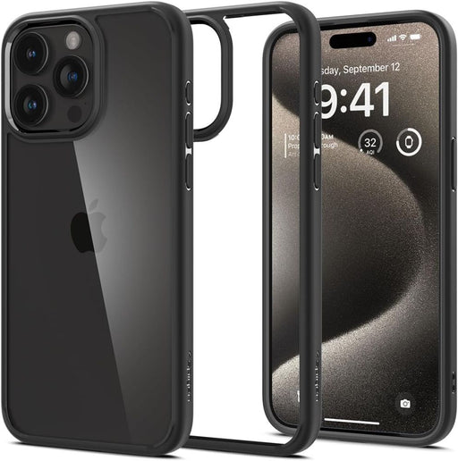 Spigen Ultra Hybrid iPhone 15 Pro Max Case - Matte Black - Cell phone cases and covers<<<HurtelXML