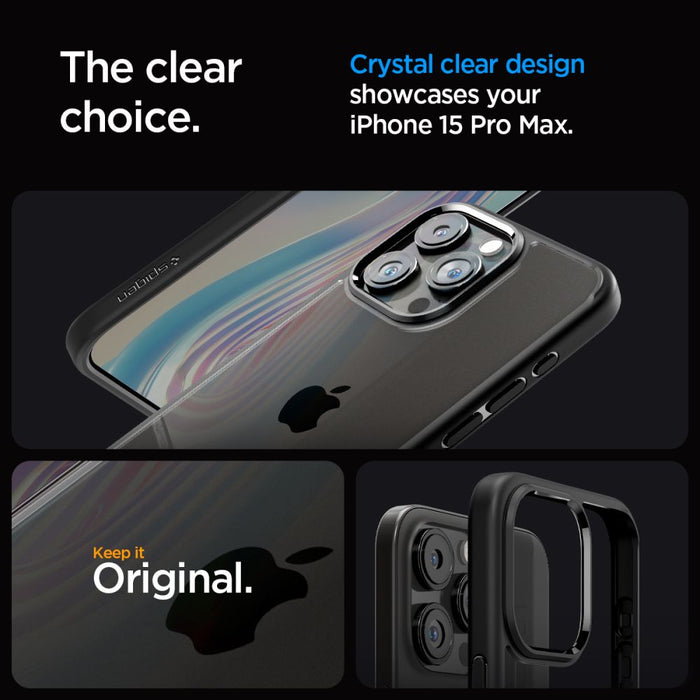 Spigen Ultra Hybrid iPhone 15 Pro Max Case - Matte Black - Cell phone cases and covers<<<HurtelXML
