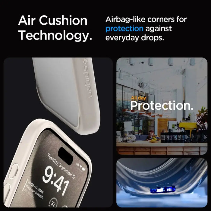 Spigen Ultra Hybrid iPhone 15 Pro Max Case - Natural Titanium - Cell phone cases and covers<<<HurtelXML
