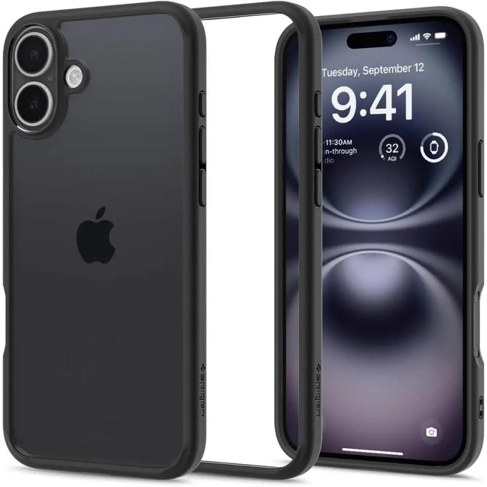 Spigen Ultra Hybrid iPhone 16 Case - Matte Black - Cell phone cases and covers<<<HurtelXML