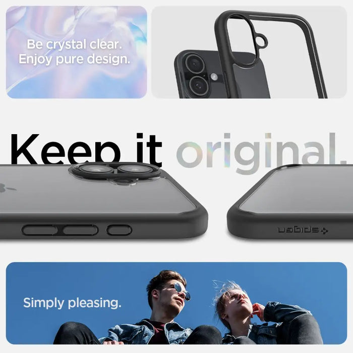 Spigen Ultra Hybrid iPhone 16 Case - Matte Black - Cell phone cases and covers<<<HurtelXML