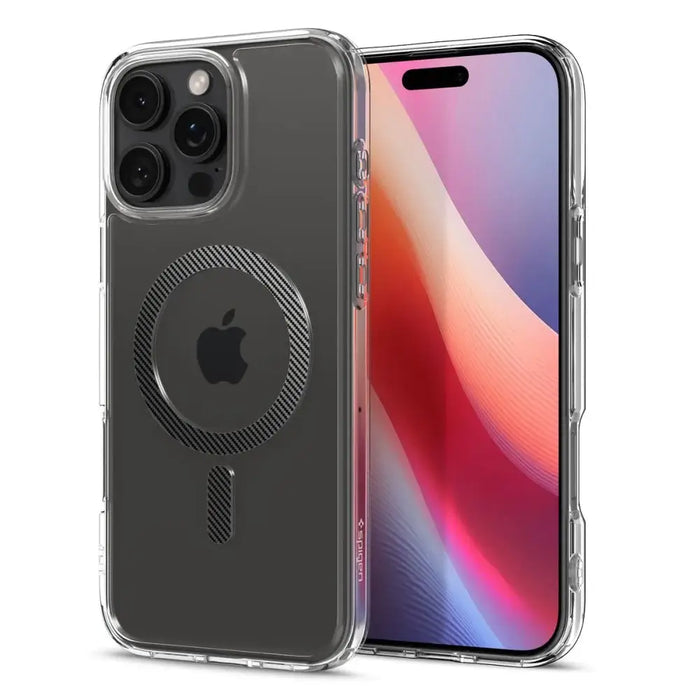 Spigen Ultra Hybrid Mag Carbon Fiber Case with MagSafe for iPhone 16 Pro - Dark Gray - Cell phone cases