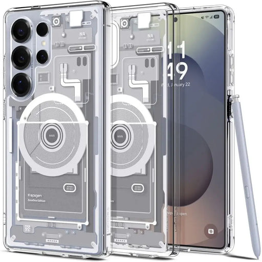 Spigen Ultra Hybrid Mag Case for Samsung Galaxy S25 Ultra Zero One - White - Cell phone cases and covers<<<HurtelXML