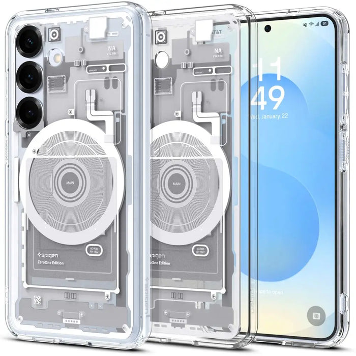 Spigen Ultra Hybrid Mag Case for Samsung Galaxy S25 Zero One - White - Cell phone cases and covers<<<HurtelXML