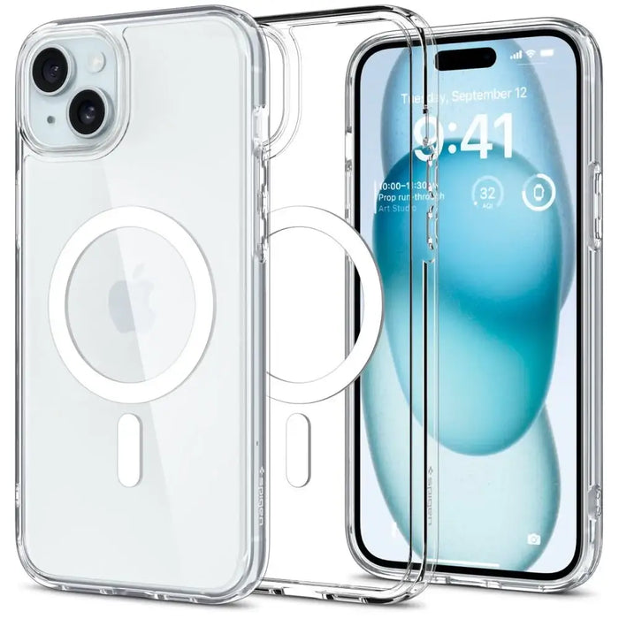 Spigen Ultra Hybrid Mag Case with MagSafe for iPhone 15 Plus - White - Cell phone cases and covers<<<HurtelXML