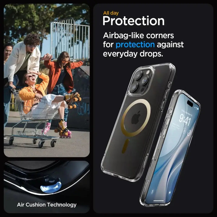 Spigen Ultra Hybrid Mag Case with MagSafe for iPhone 15 Pro Max - Gold - Cell phone cases and covers<<<HurtelXML