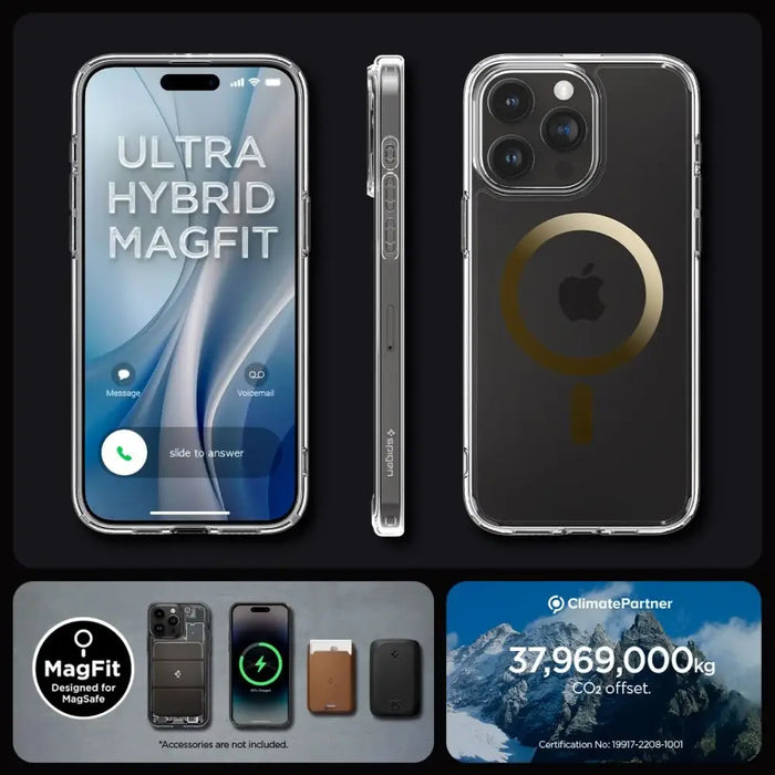 Spigen Ultra Hybrid Mag Case with MagSafe for iPhone 15 Pro Max - Gold - Cell phone cases and covers<<<HurtelXML