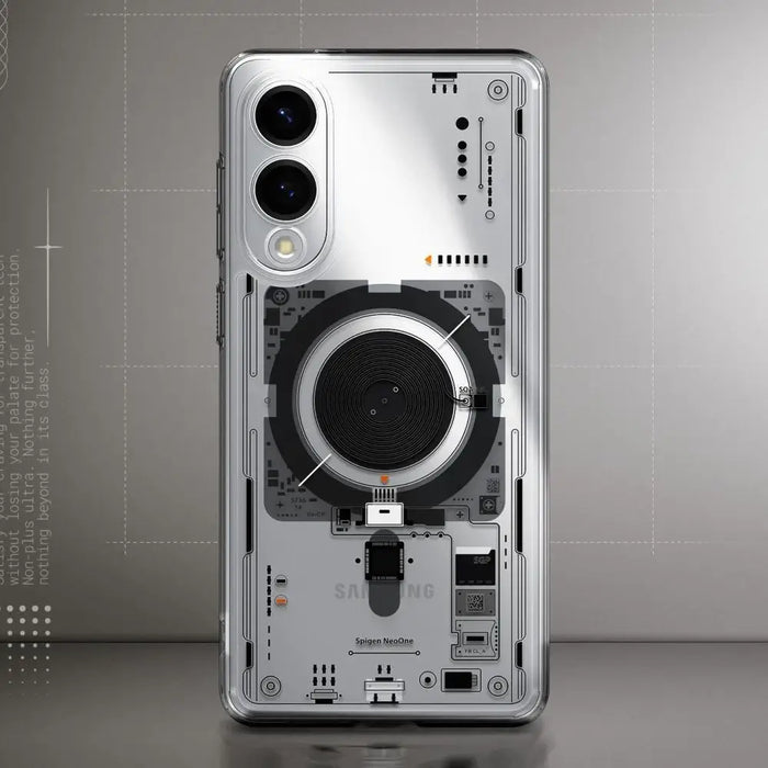 Spigen Ultra Hybrid Mag Case with MagSafe for Samsung Galaxy S25 Edge with Print - Transparent - Cell phone cases