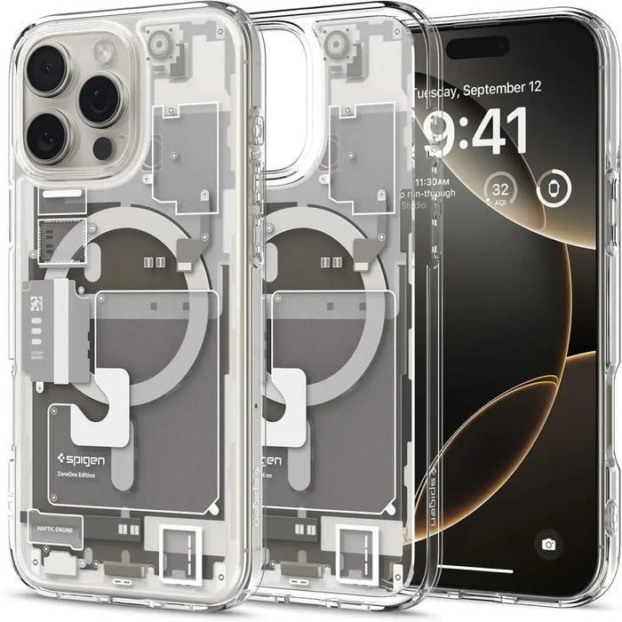 Spigen Ultra Hybrid Mag Zero One case with MagSafe for iPhone 16 Pro - titanium - Cell phone cases