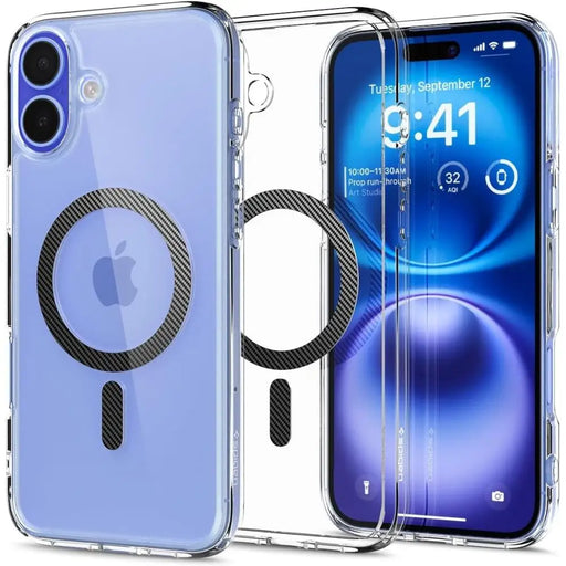 Spigen Ultra Hybrid MagSafe Carbon Fiber for iPhone 16 - Dark Gray - Cell phone cases and covers<<<HurtelXML