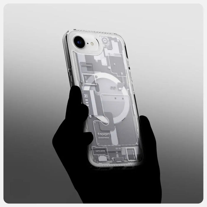 Spigen Ultra Hybrid MagSafe Case for iPhone 16e Zero One - White - Cell phone cases and covers<<<HurtelXML