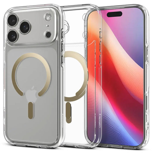 Spigen Ultra Hybrid MagSafe Case for iPhone 17 Pro - Transparent Gold - Cell phone cases and covers<<<HurtelXML
