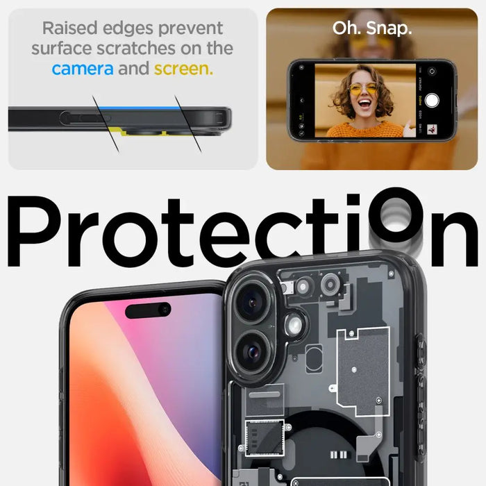 Spigen Ultra Hybrid MagSafe Zero One for iPhone 16 - Dark Gray - Cell phone cases and covers<<<HurtelXML