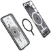 Spigen Ultra Hybrid OneTap Ring Case with MagSafe for Samsung Galaxy S24 - Clear (Zero One Pattern) - Cell phone cases