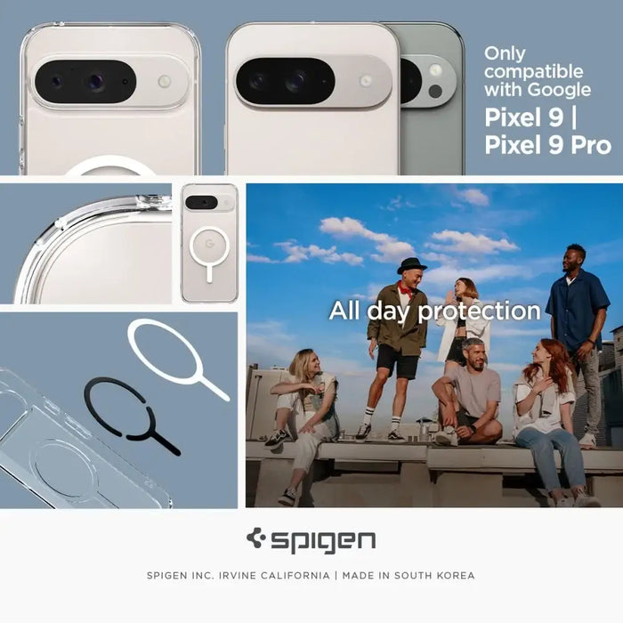 Spigen Ultra Hybrid OneTap Ring MagSafe Google Pixel 9 Pro case - white - Cell phone cases and covers<<<HurtelXML