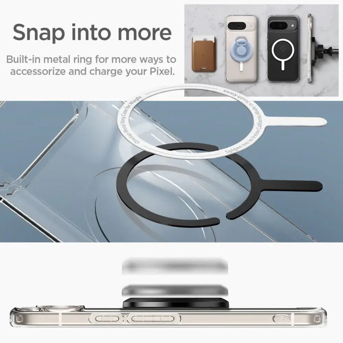 Spigen Ultra Hybrid OneTap Ring MagSafe Google Pixel 9 Pro case - white - Cell phone cases and covers<<<HurtelXML
