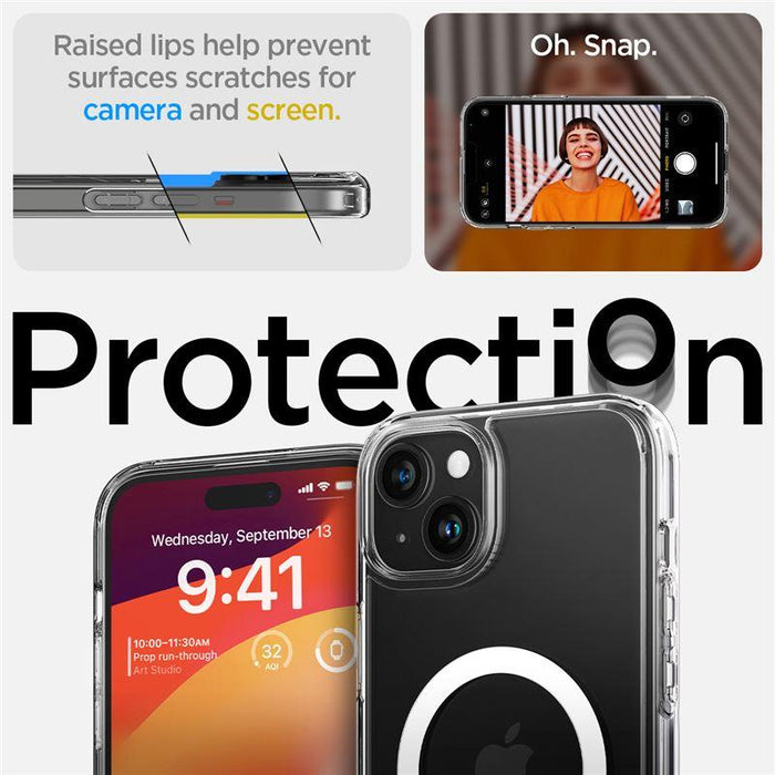 Spigen Ultra Hybrid S MagSafe crystal clear - iPhone 15 Plus - Cell phone cases and covers<<<HurtelXML