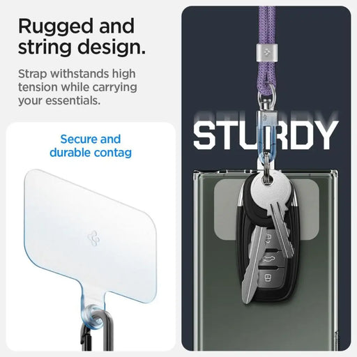 Spigen Universal Set Lanyard and Pendant - Purple - Other cell phone equipment<<<HurtelXML