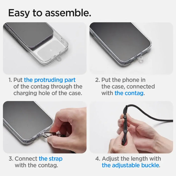 Spigen Universal Strap Set Lanyard and Pendant - Black - Other cell phone equipment<<<HurtelXML