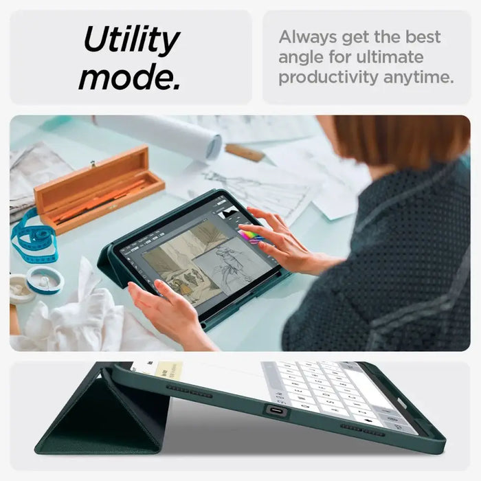 Spigen Urban Fit iPad Air 13’’ 2024 Case - Green - Cell phone cases and covers<<<HurtelXML