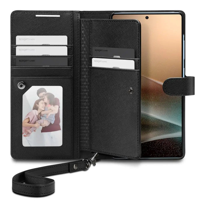Spigen Wallet ’S’ Case for Samsung Galaxy S25 Ultra - Black - Cell phone cases and covers<<<HurtelXML