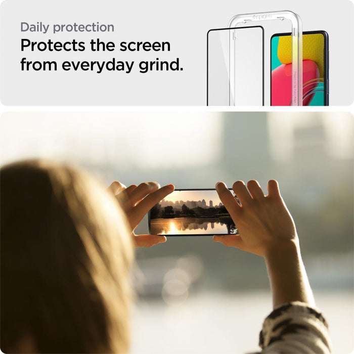 Spigen ALM Glass FC Tempered Glass for Samsung Galaxy M53 5G - Black