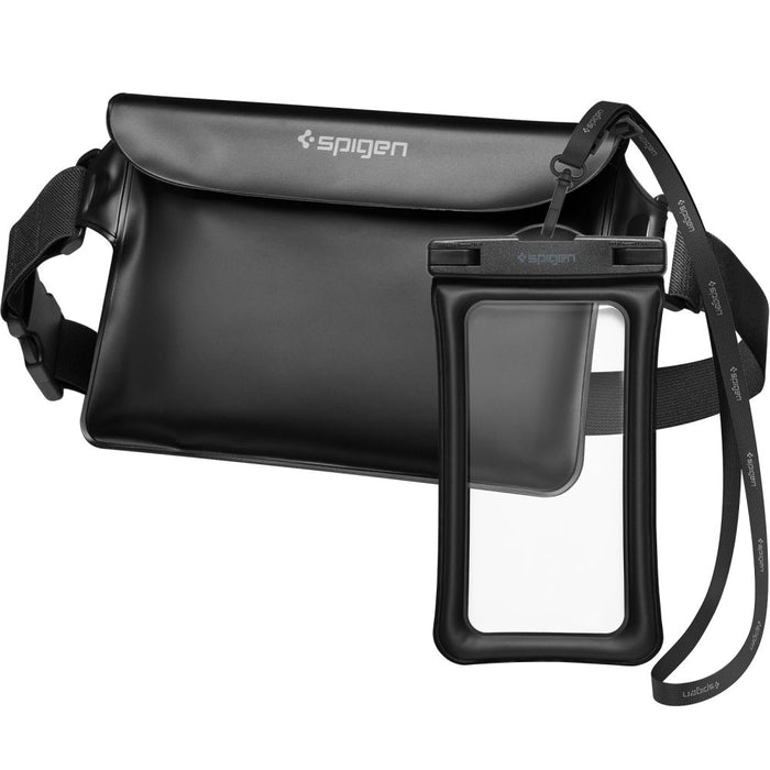 Spigen Aqua Shield A621 Waterproof Hip Bag + Floating Case - Black
