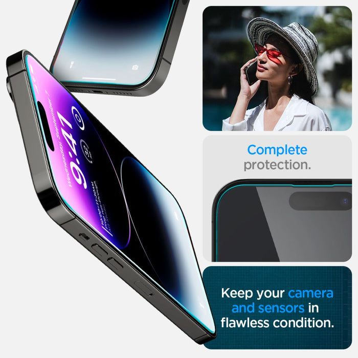 Spigen Glas.tR EZ Fit tempered glass for iPhone 14 Pro - 2 pcs.