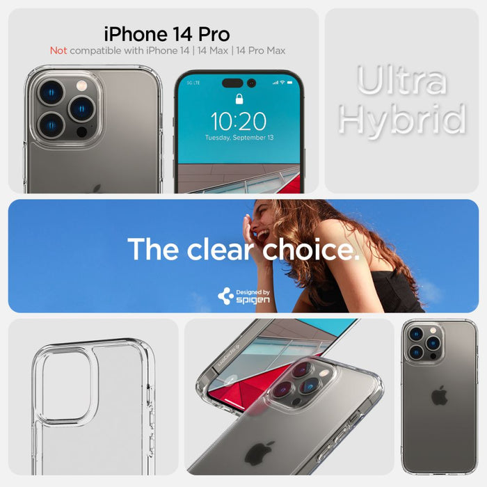 Spigen Ultra Hybrid iPhone 14 Pro Case - Matte Clear