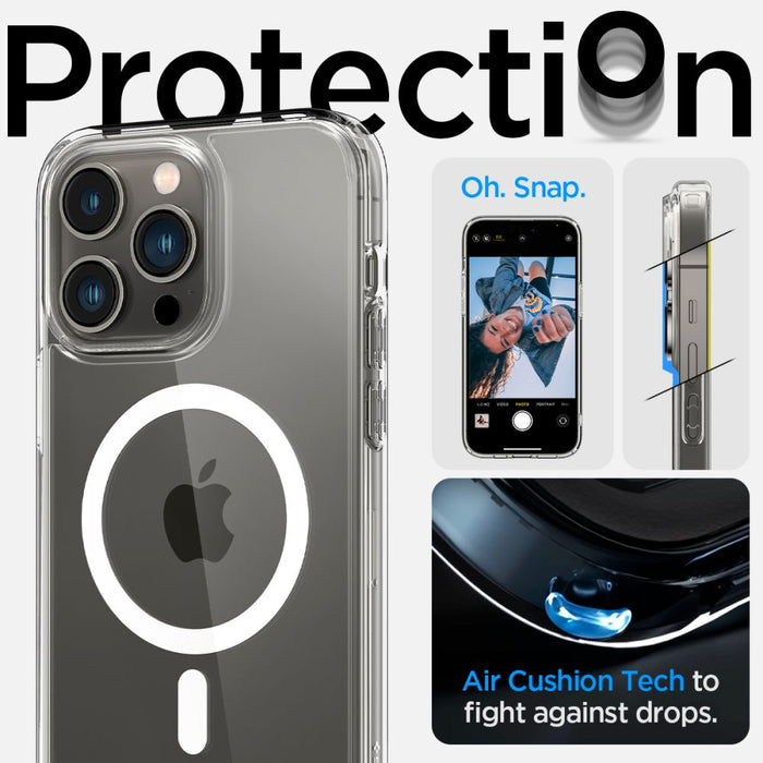 Spigen Ultra Hybrid Mag Case with MagSafe for iPhone 14 Pro - Clear/White