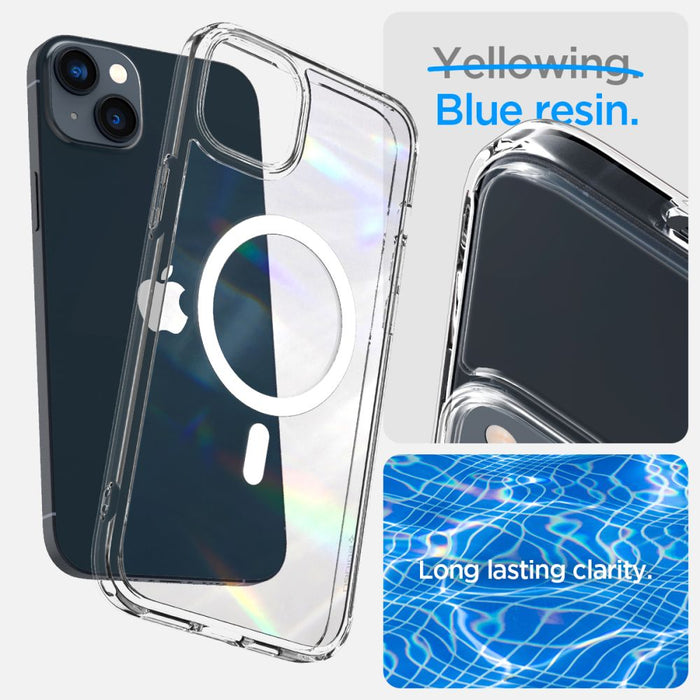 Spigen Ultra Hybrid Mag Case with MagSafe for iPhone 14 - Clear/White