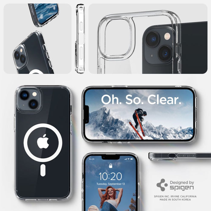 Spigen Ultra Hybrid Mag Case with MagSafe for iPhone 14 - Clear/White