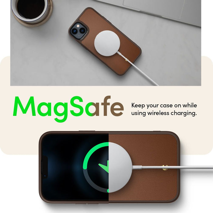 Spigen Cyrill Kajuk Mag Case with MagSafe for iPhone 14 Plus - Brown