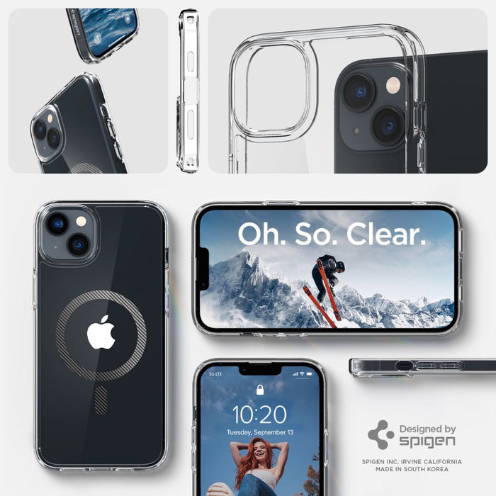 Spigen Ultra Hybrid Mag Case with MagSafe for iPhone 14 Plus - Clear Gray
