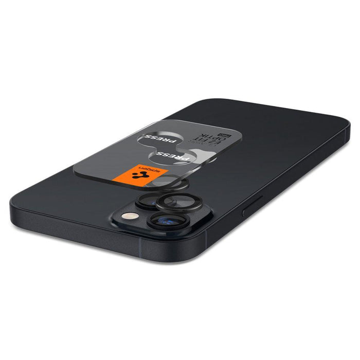 Spigen Glas.tR EZ Fit Optik Camera Protector for iPhone 14 / Plus / 15 / Plus - Black 2 pcs.