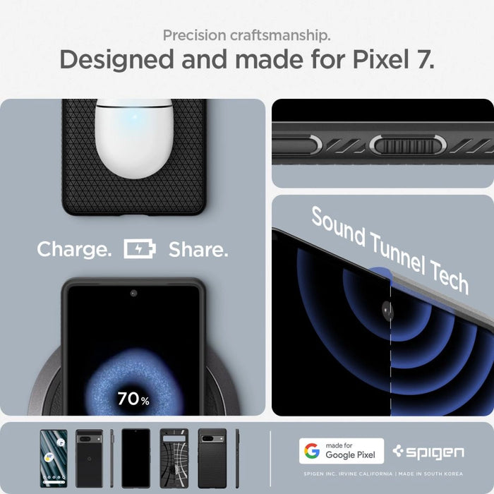 Spigen Liquid Air Case for Google Pixel 7 - Matte Black