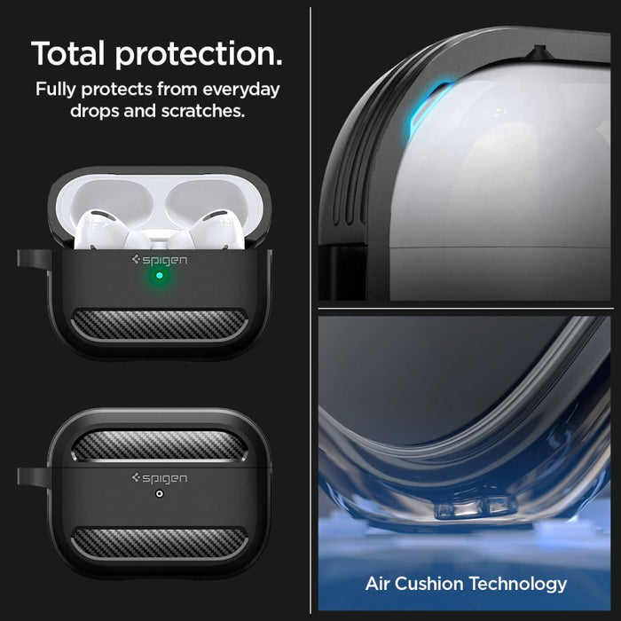 Spigen Rugged Armor Case for Apple AirPods Pro 1 / 2 - Matte Black